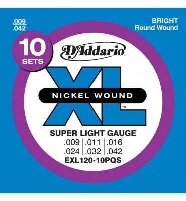 D'Addario EXL120-10PQS Set...